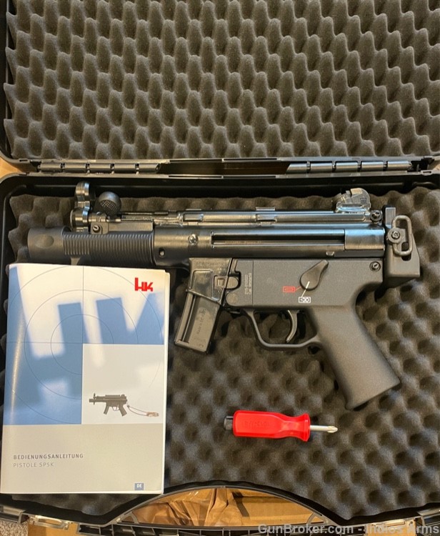 **RARE** Heckler & Koch SP5K 9mm Pistol, European Import without Warning Engraving