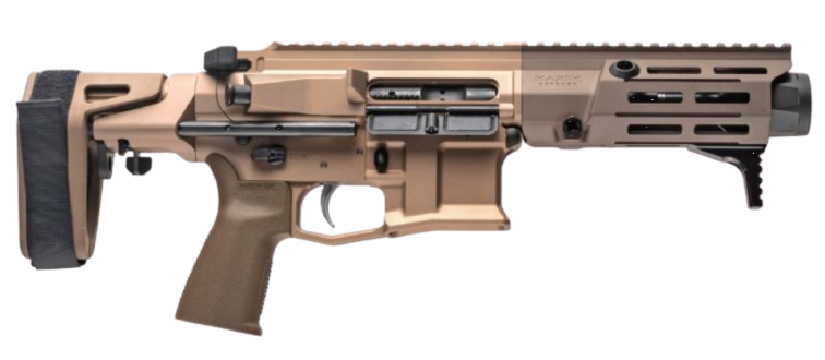 Maxim Defense PDX Aluminum AR Pistol, FDE, 300BLK, 5.5" Barrel, Hate Bake