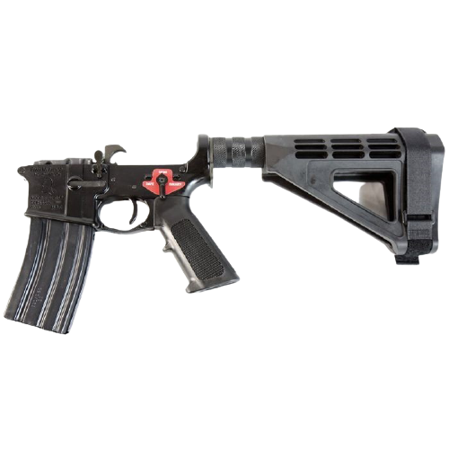Franklin Armory BFSIII Equipped Complete AR15 Pistol Lower Receiver - Black, SBM4 Brace