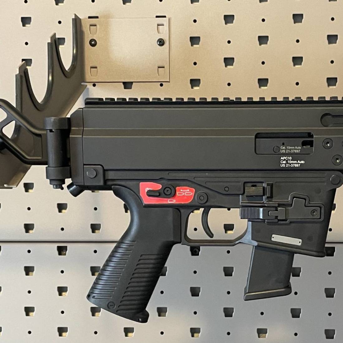B&T APC10 Pro w/  Glock Lower, Modular Side-Folding Brace, BFSIII Binary Trigger, Angled Foregrip