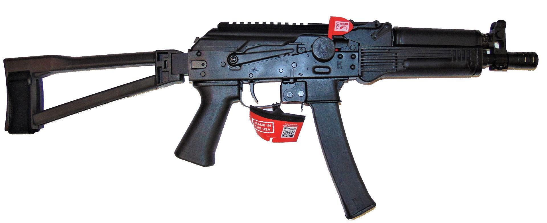 Kalashnikov USA KP-9 Pistol, 9mm, 9.25" Barrel, Folding Triangle Brace