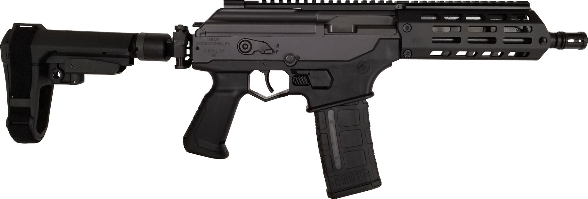 IWI Galil Ace G2 Pistol with Side Folding Stabilizer Brace, 5.56 NATO, 8.3" Barrel, MLOK Handguard