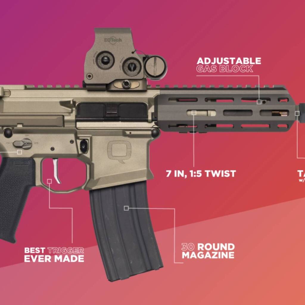 Honey Badger Pistol by Q, .300BLK, 7" Barrel